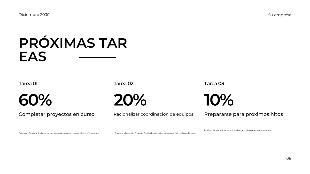 informe empresarial minimalista gris