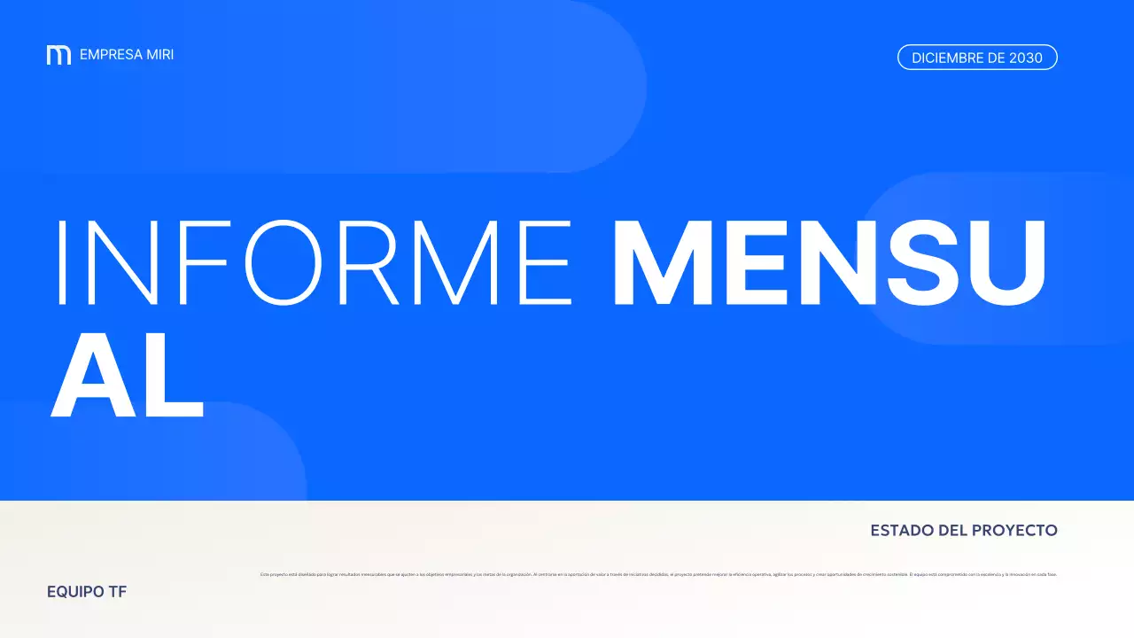 blue modern business report