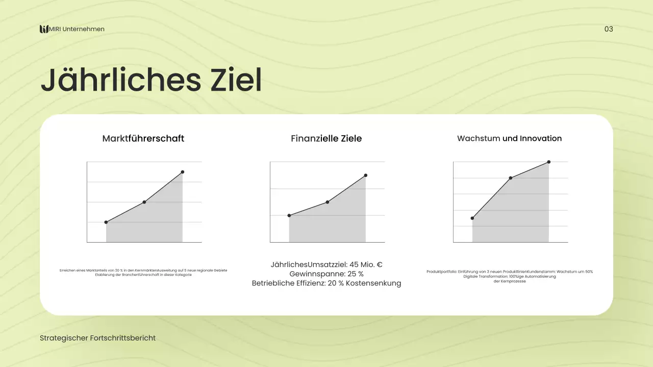 grüner moderner Geschäftsbericht
