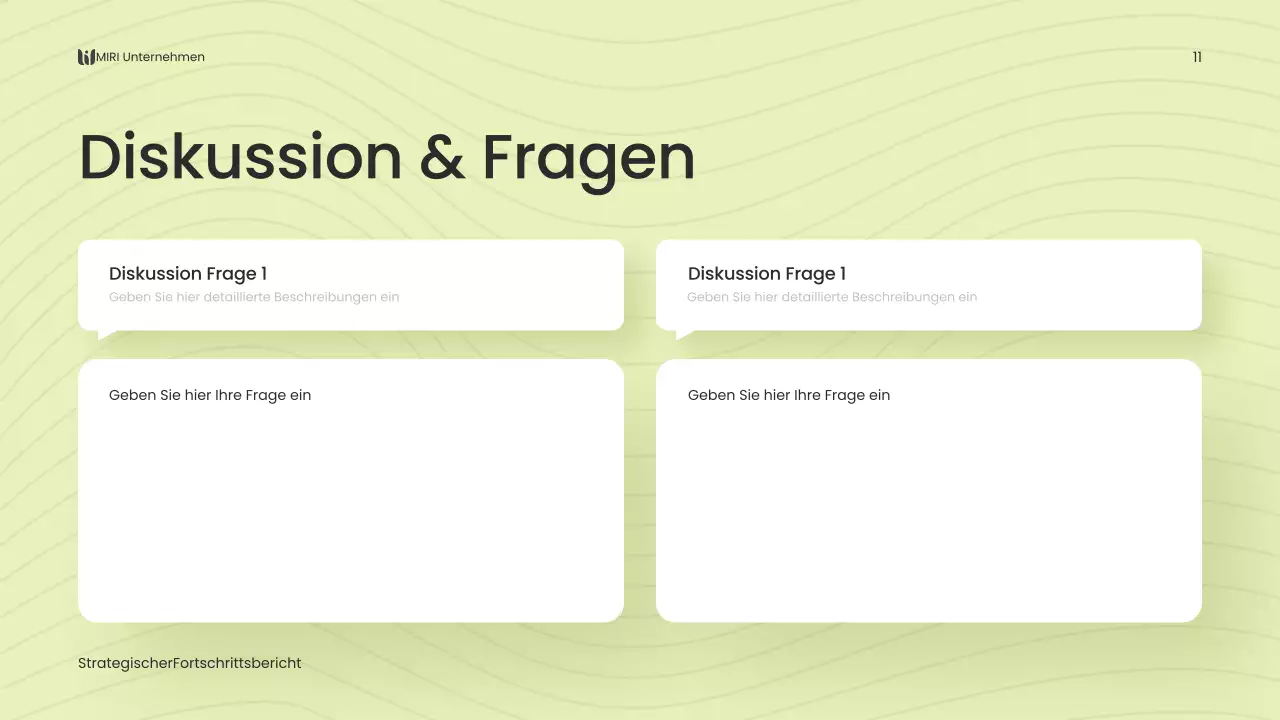 grüner moderner Geschäftsbericht