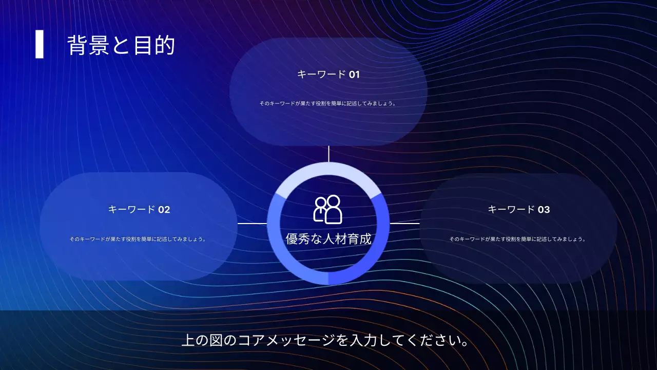 青 モダン 産学連携 プレゼンテーション