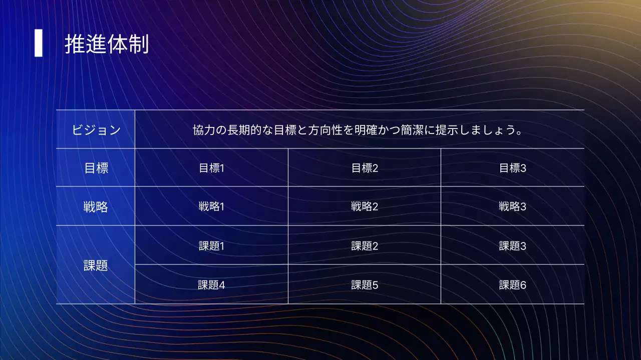 青 モダン 産学連携 プレゼンテーション
