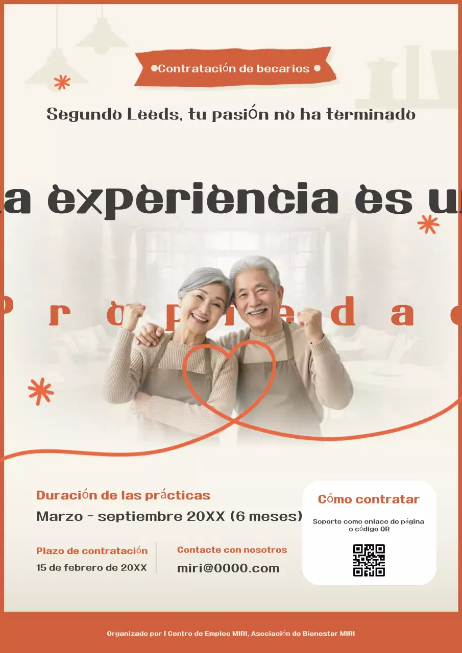 Carta de contratación de becarios Orange Simple