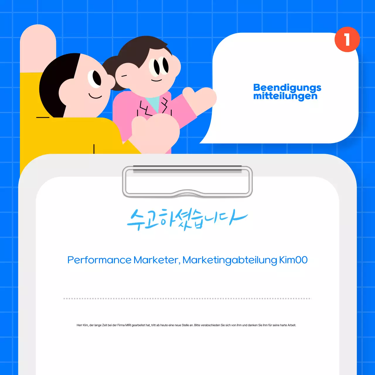 Blaue moderne Ankündigungen