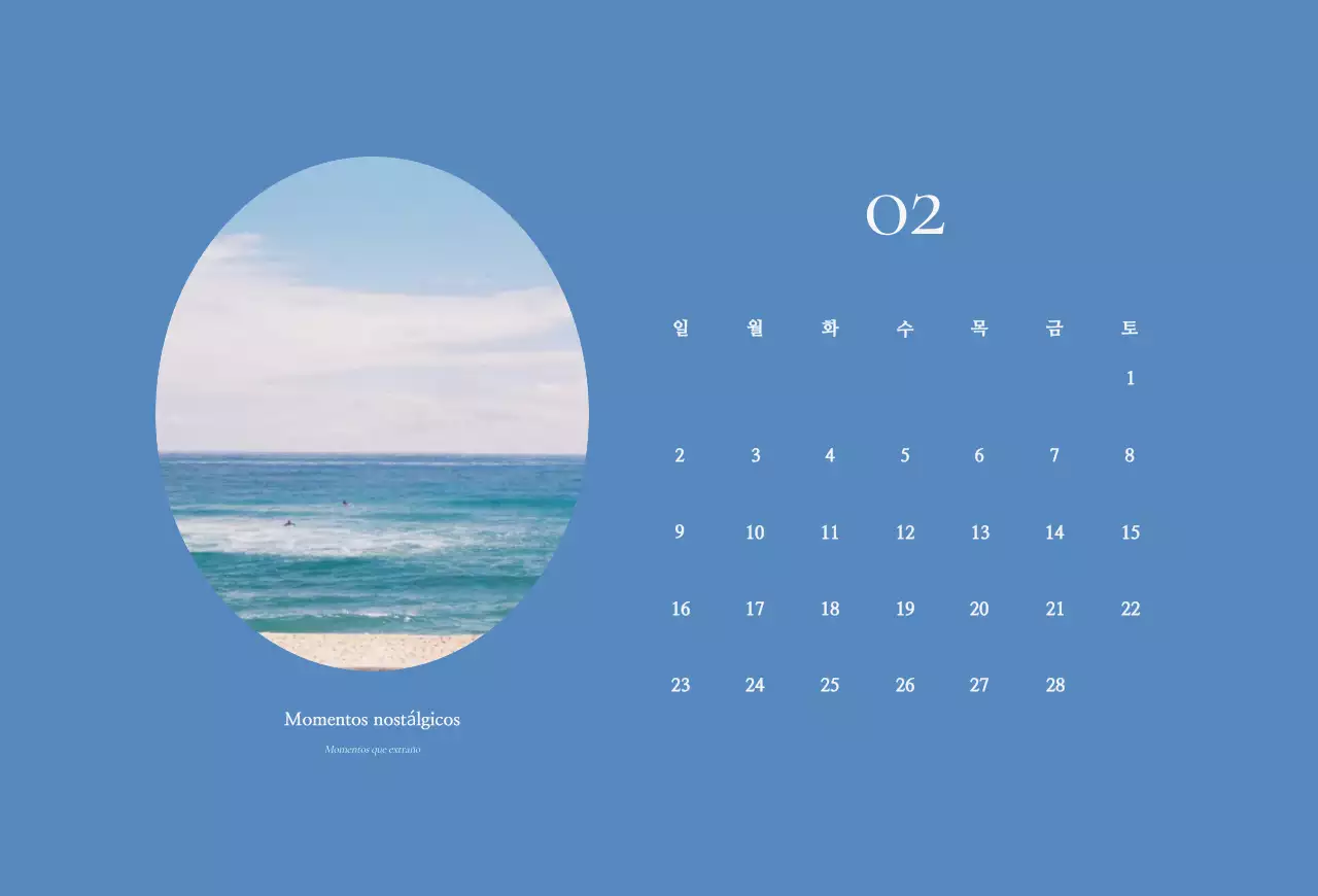 Calendario Khaki Vintage