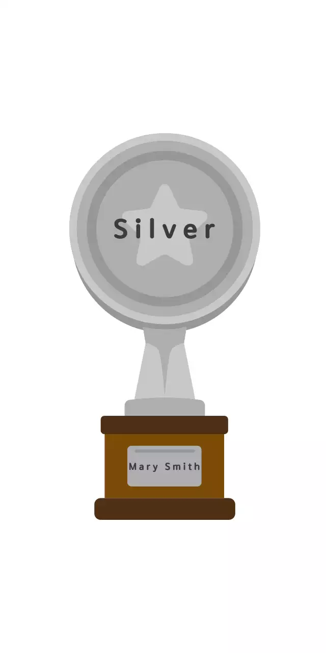 Gold Simple Circular Trophy
