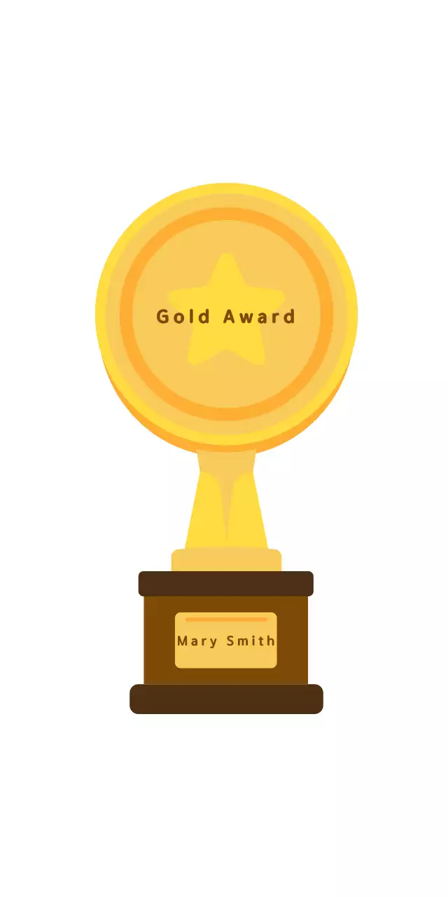 Gold Simple Circular Trophy