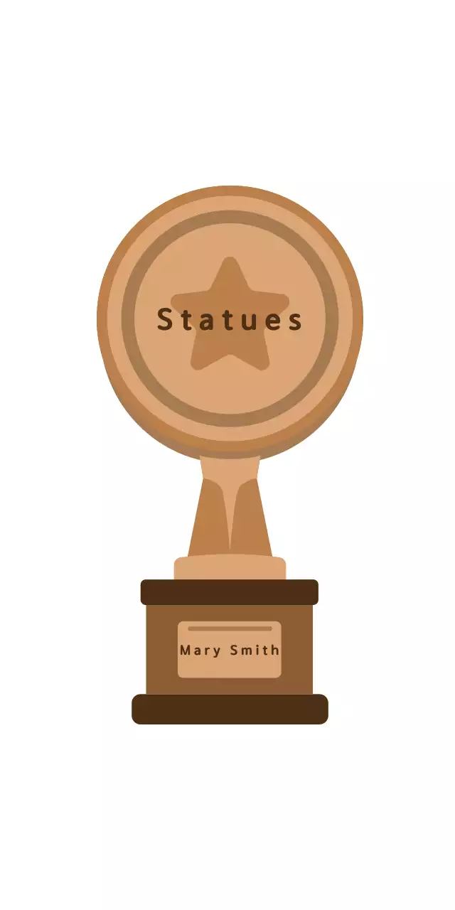 Gold Simple Circular Trophy