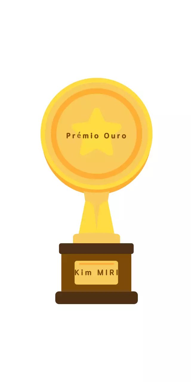 Troféu circular simples dourado