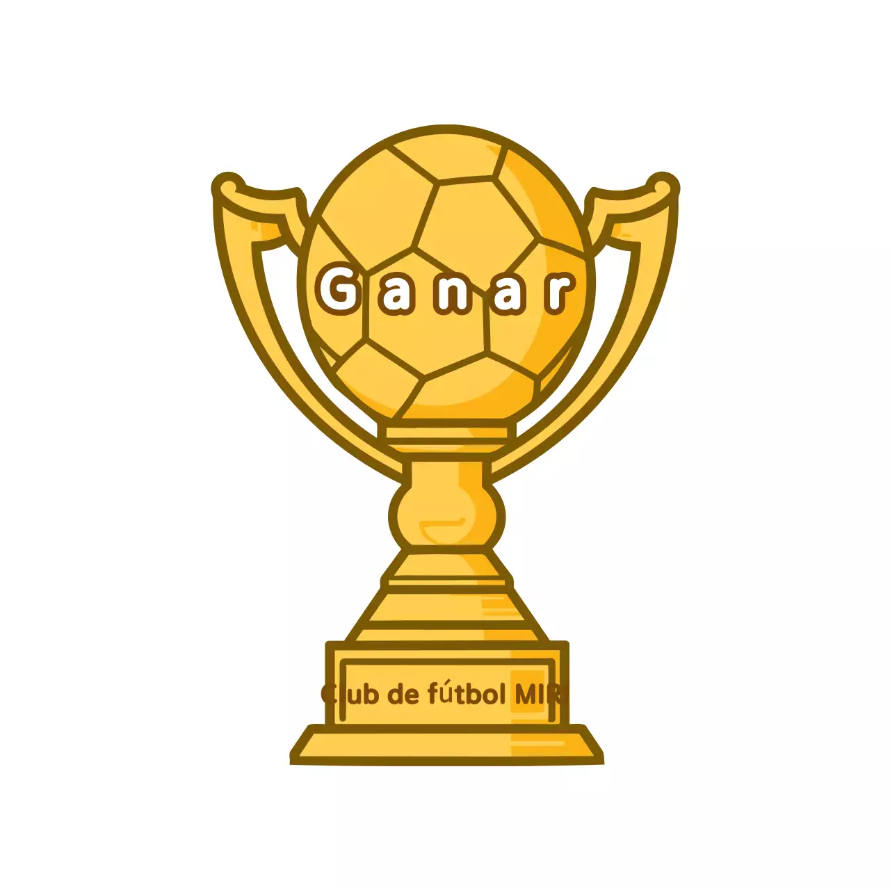 Placa Deportiva Simple Oro