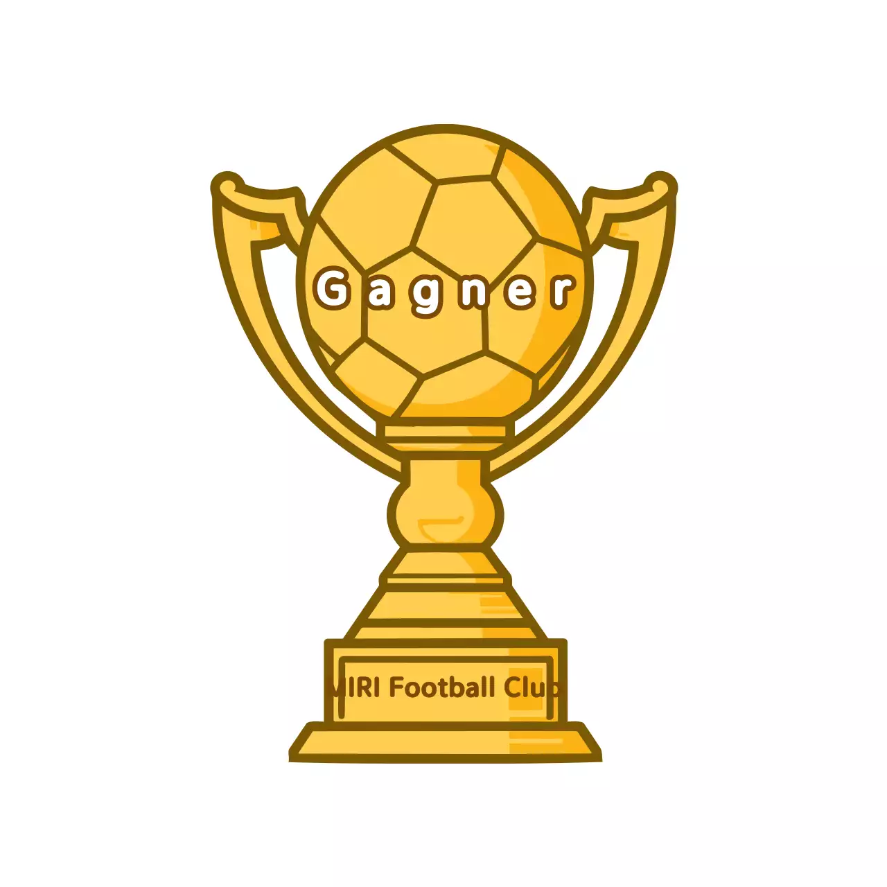 Plaque de sport simple en or