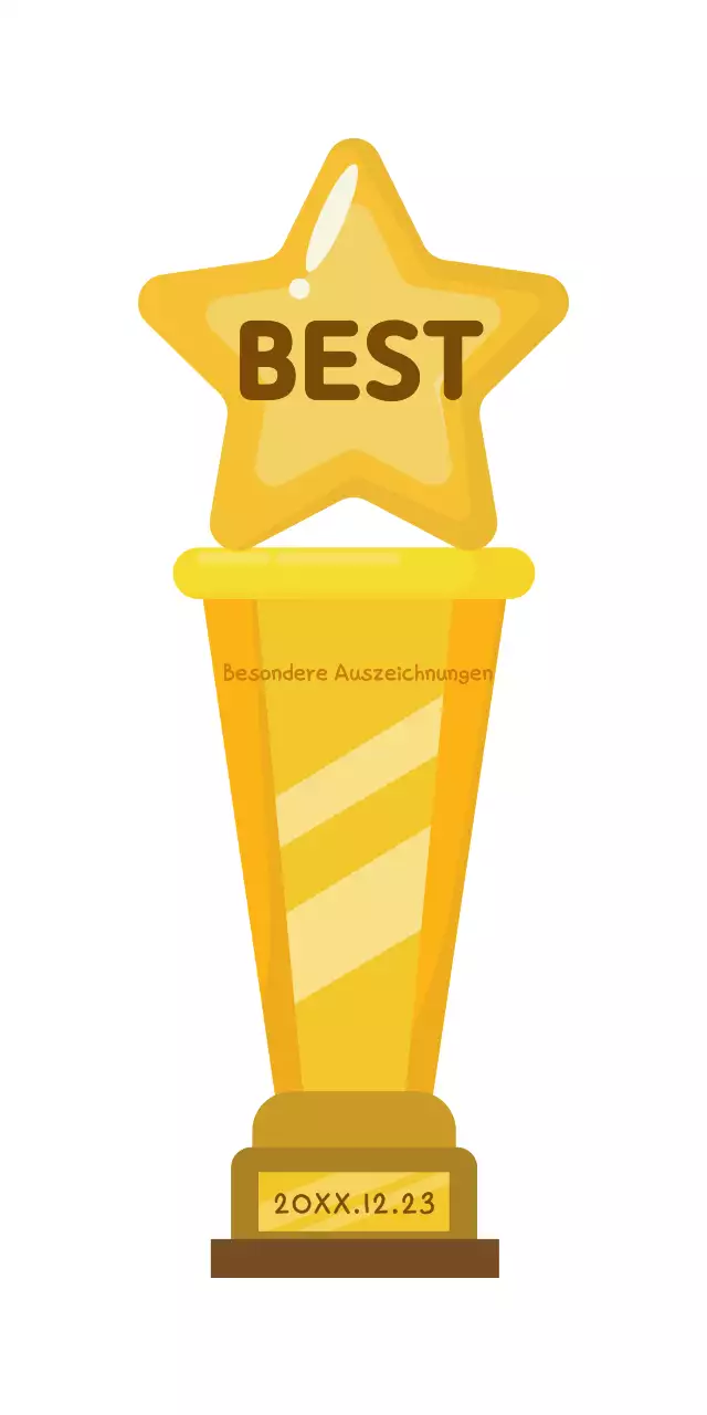 Gelber Stern Trophäe