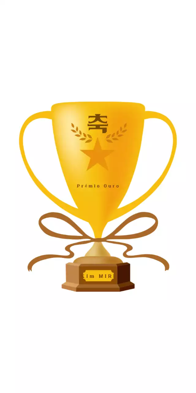 Troféu de luxo dourado para a taça do campeonato