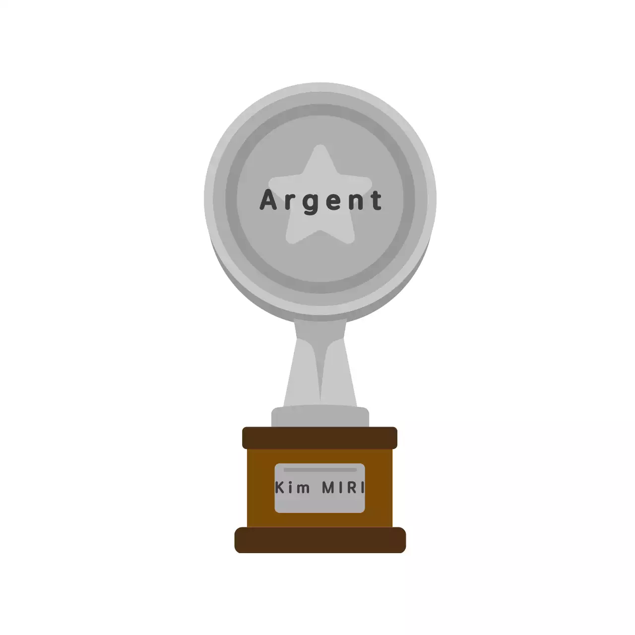 Trophée circulaire simple en or