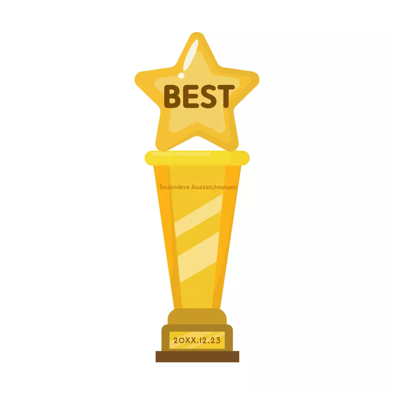 Gelber Stern Trophäe