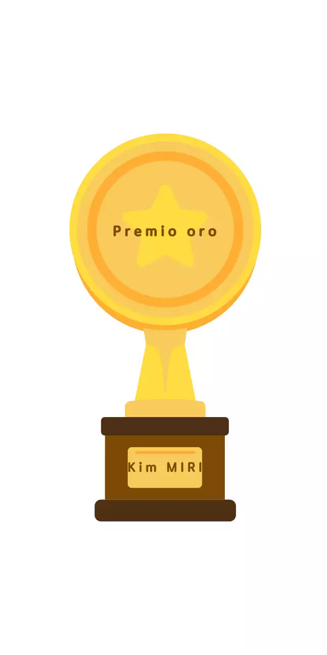 Trofeo circular simple de oro