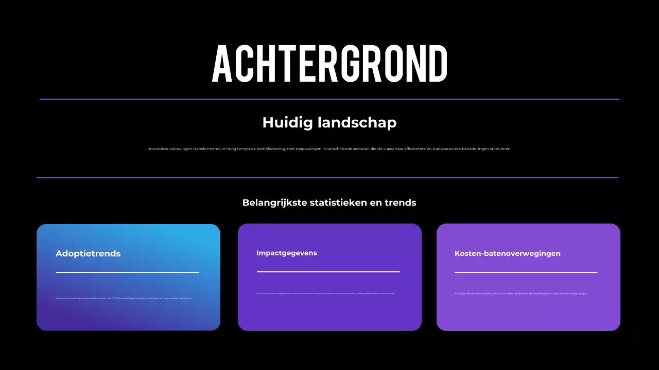 Paarse abstracte conferentiepresentatie