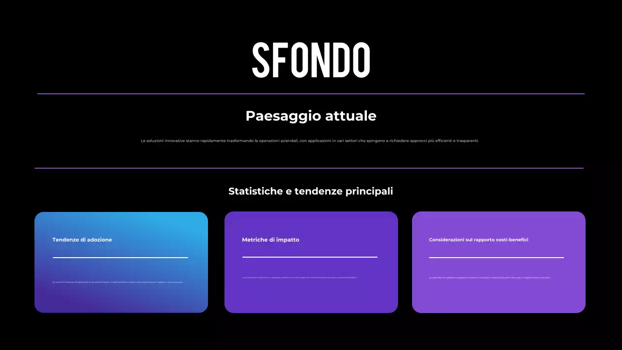 presentazione della conferenza con abstract viola