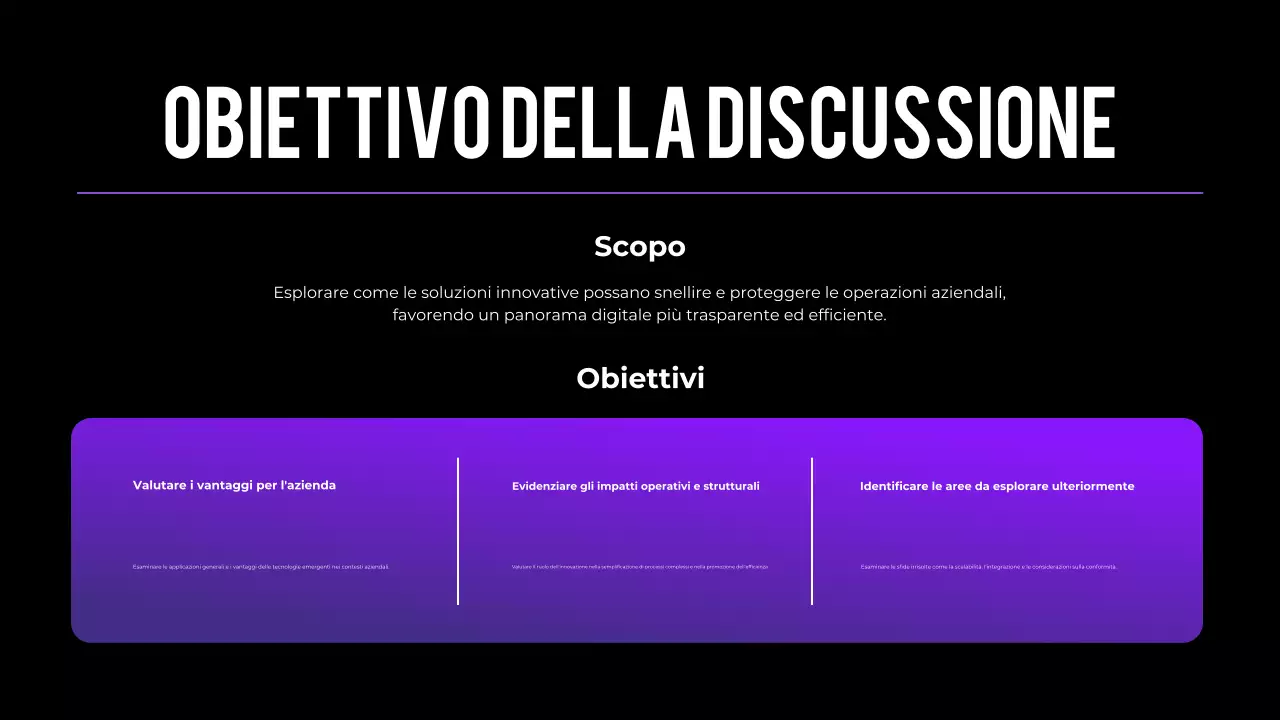presentazione della conferenza con abstract viola
