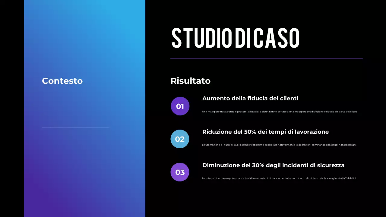 presentazione della conferenza con abstract viola