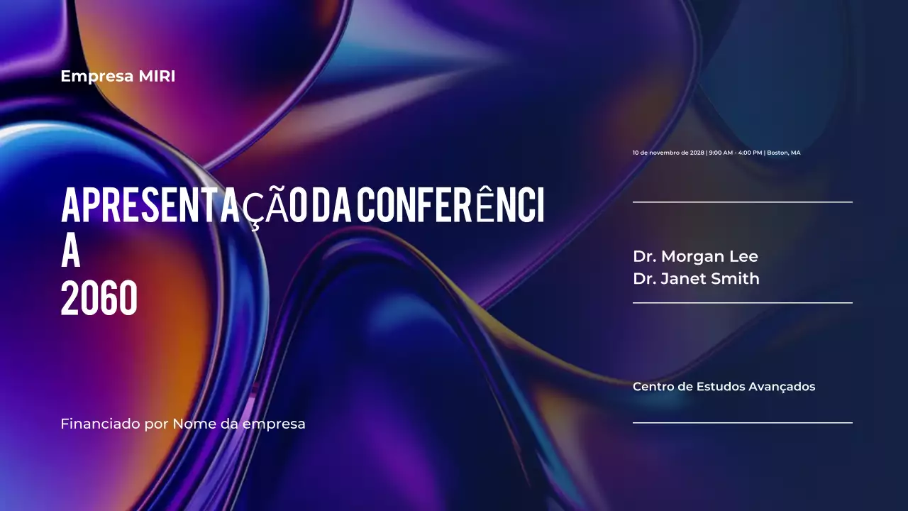 resumo púrpura apresentação em conferência