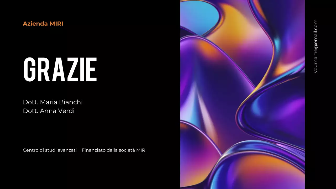 presentazione della conferenza con abstract viola