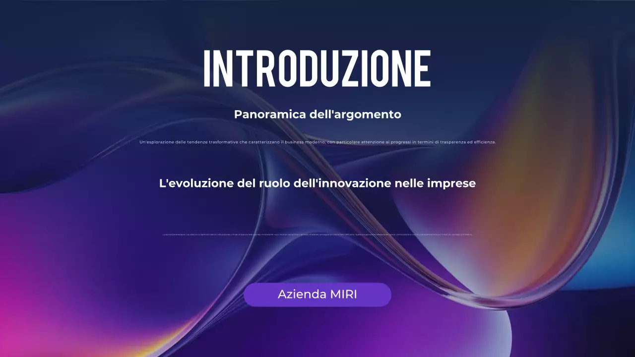 presentazione della conferenza con abstract viola