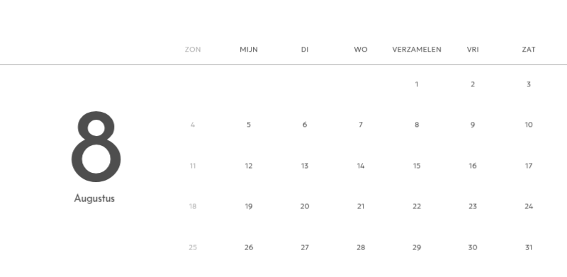 Een fotokalender met een strakke, stedelijke uitstraling