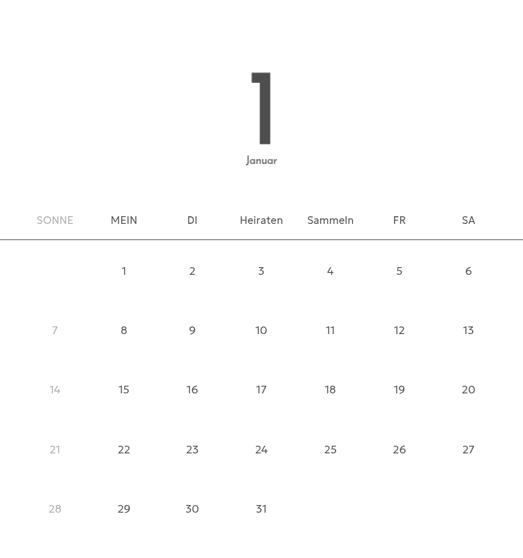 Ein Fotokalender mit klarem, urbanem Charakter