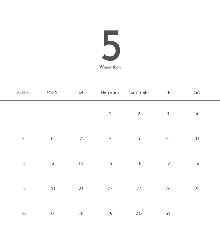 Ein Fotokalender mit klarem, urbanem Charakter