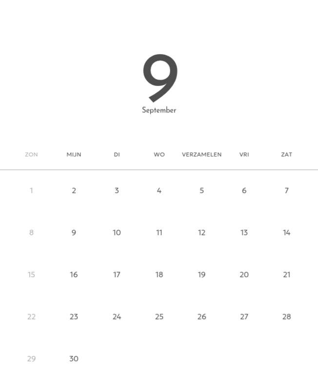 Een fotokalender met een strakke, stedelijke uitstraling