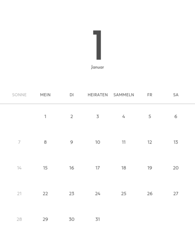 Ein Fotokalender mit klarem, urbanem Charakter