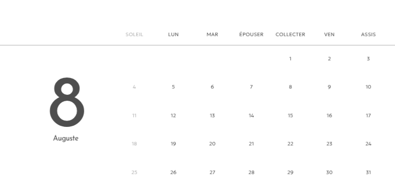 Un calendrier photo à l'allure urbaine et épurée