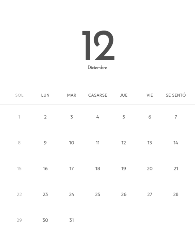 Un calendario fotográfico con un toque limpio y urbano