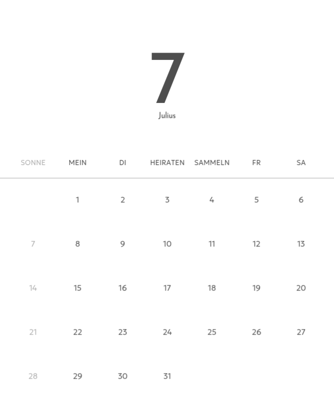 Ein Fotokalender mit klarem, urbanem Charakter