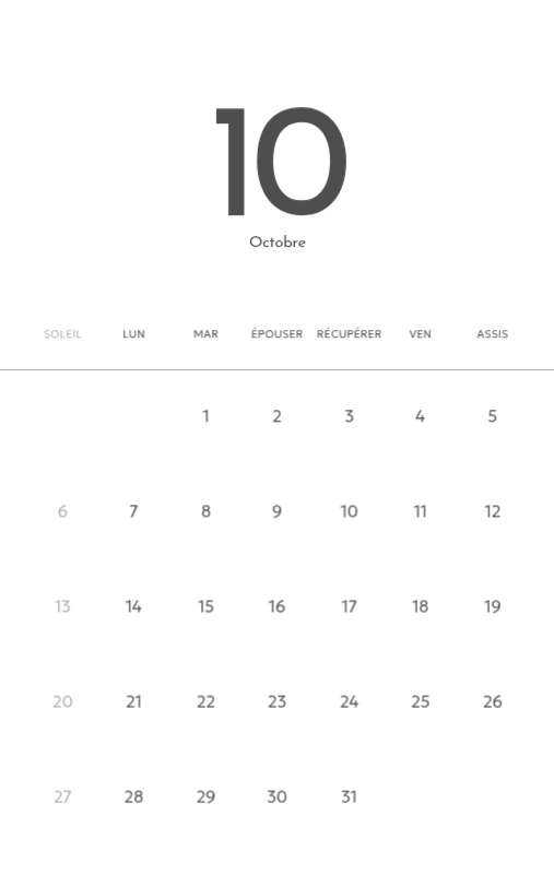 Un calendrier photo à l'allure urbaine et épurée