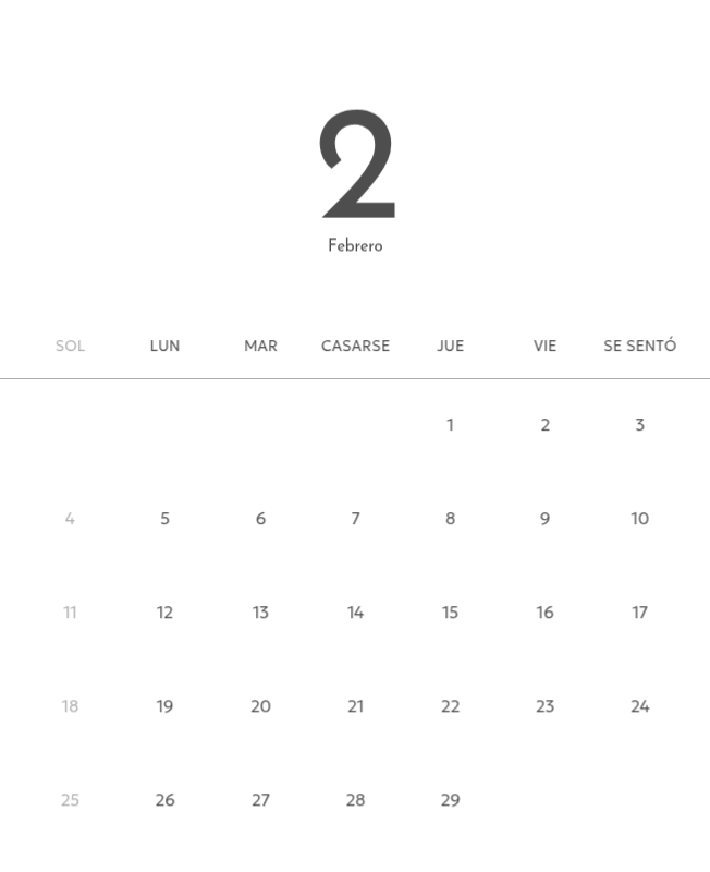 Un calendario fotográfico con un toque limpio y urbano