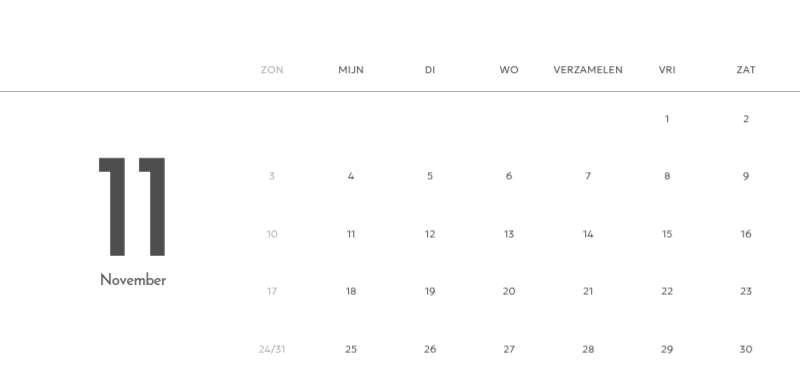 Een fotokalender met een strakke, stedelijke uitstraling