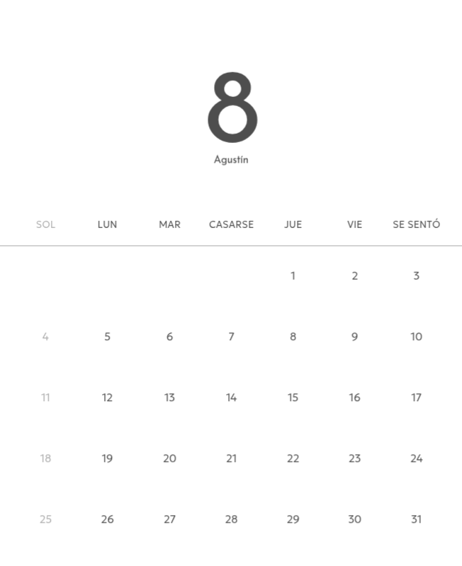 Un calendario fotográfico con un toque limpio y urbano