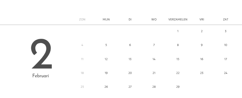 Een fotokalender met een strakke, stedelijke uitstraling