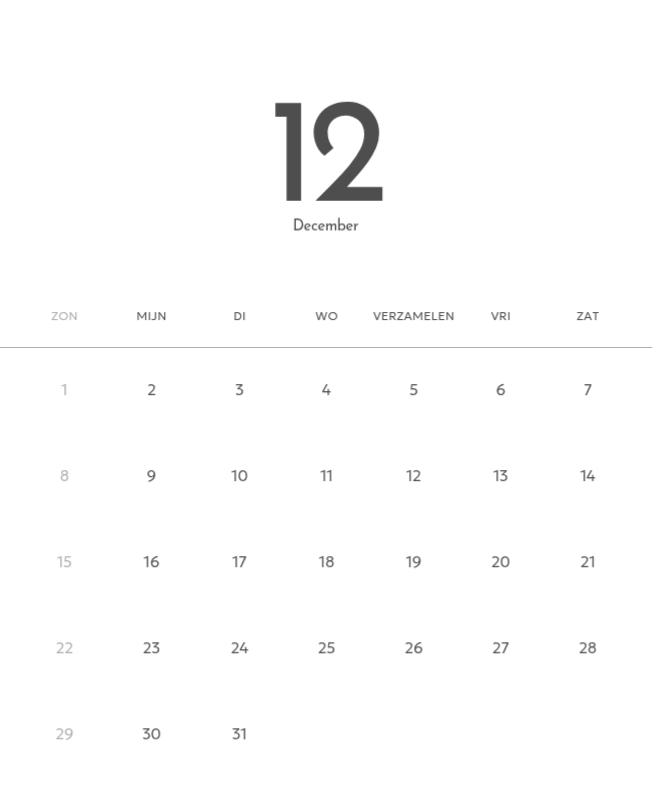 Een fotokalender met een strakke, stedelijke uitstraling