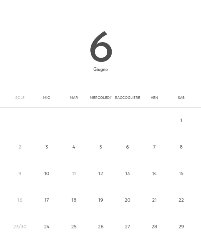 Un calendario fotografico dall'atmosfera pulita e urbana