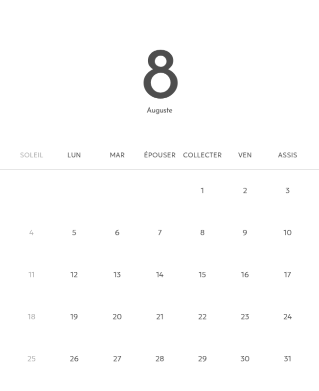 Un calendrier photo à l'allure urbaine et épurée