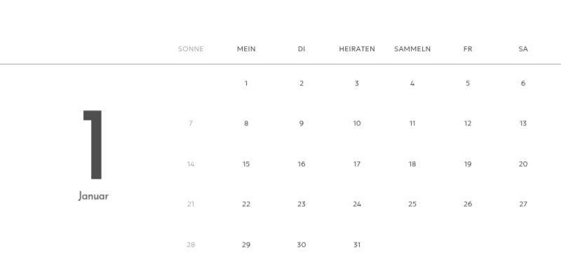 Ein Fotokalender mit klarem, urbanem Charakter