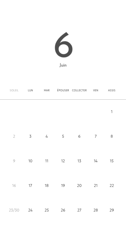 Un calendrier photo à l'allure urbaine et épurée