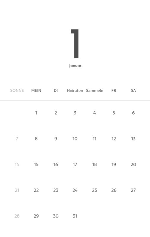 Ein Fotokalender mit klarem, urbanem Charakter