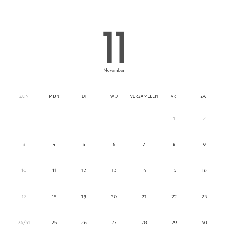 Een fotokalender met een strakke, stedelijke uitstraling