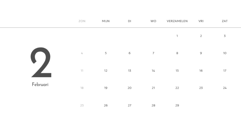 Een fotokalender met een strakke, stedelijke uitstraling