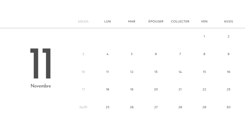 Un calendrier photo à l'allure urbaine et épurée