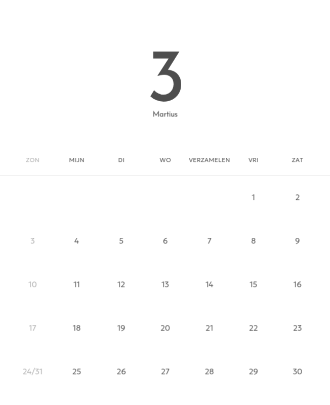 Een fotokalender met een strakke, stedelijke uitstraling